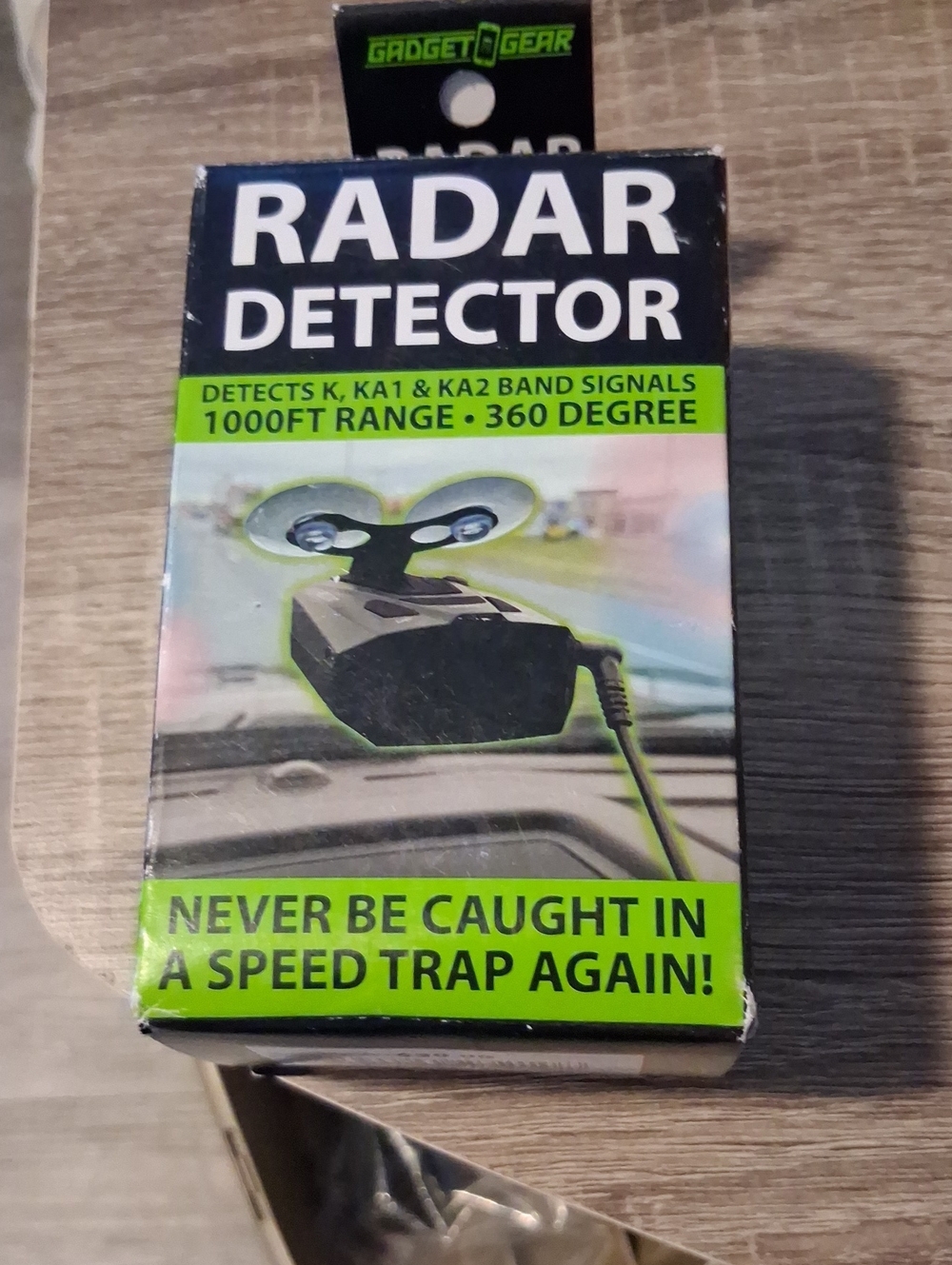 BNIB Gadget Gear RADAR DETECTOR - Black with Neon Green Accents